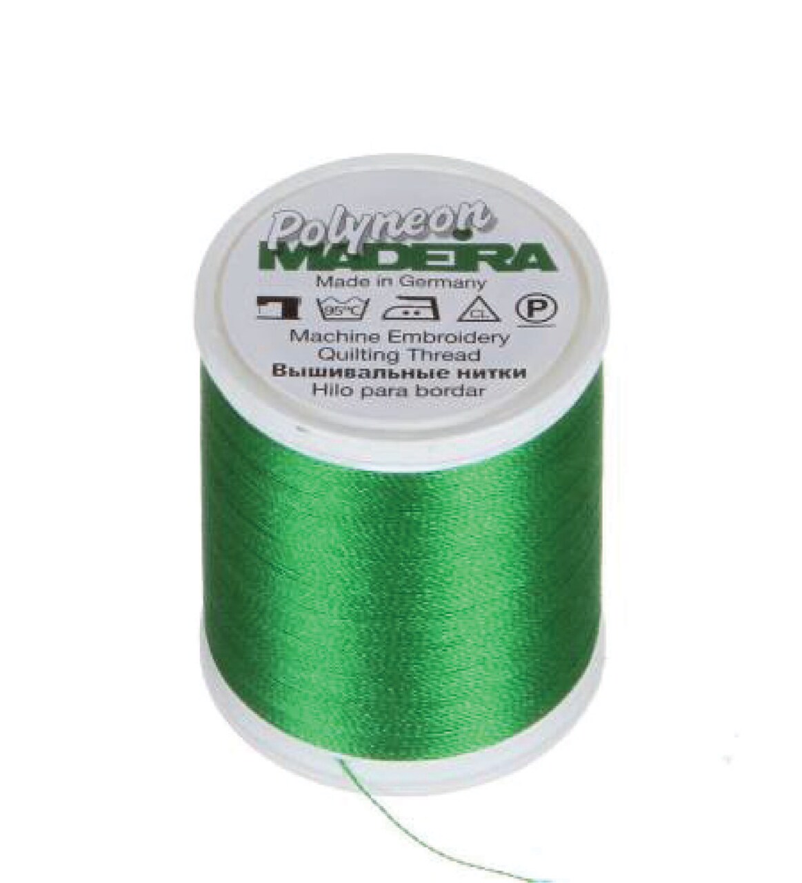 Polyneon Machine Embroidery Thread -- 440 yards spool -- Kelly Green Color -- Ref. #1988 by Madeira®